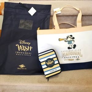 Disney Wish Inaugural Sailing Bag with Disney Wish Passport Carrier